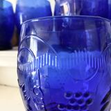 Vintage cobalt blue water glasses