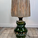 Vintage 1960s shaded green ceramic lamp