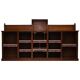 Open dwarf library in walnut, Gothic style Pugin