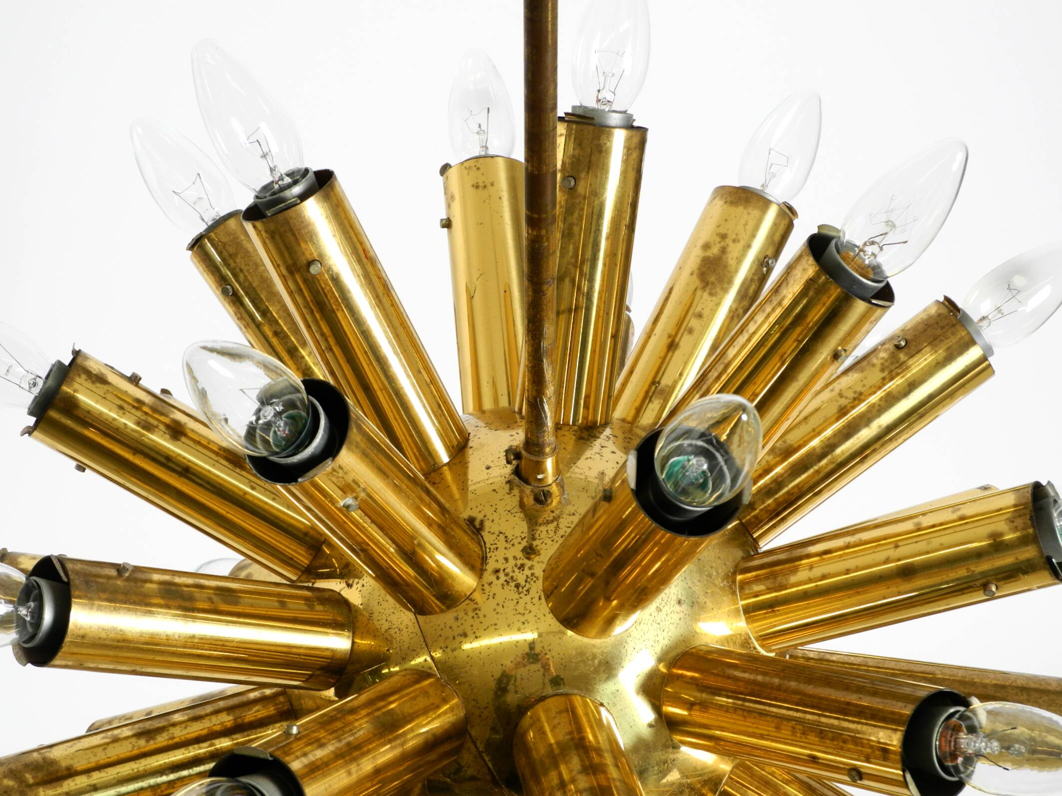 XXL 1960s Space Age brass ceiling lamp by J.T. Kalmar with 43 arms | 66 cm