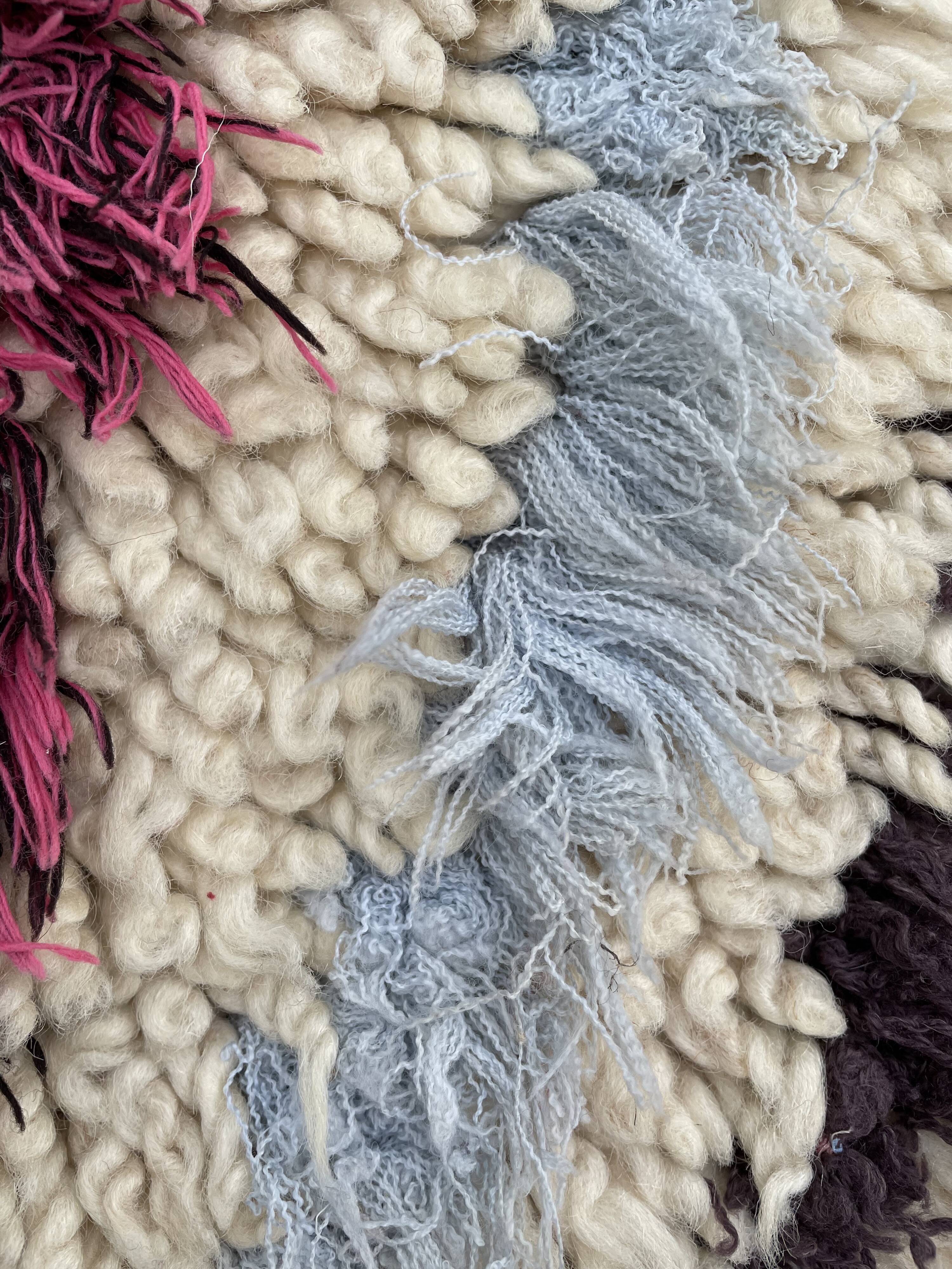 Berber rug Azilal wool 75x165 cm