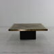 Table basse en laiton design belge avec décoration d’arbre par De Nisco