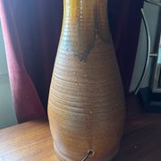 Lampe Accolay en terre cuite, abat jour résine à double éclairage, 1960