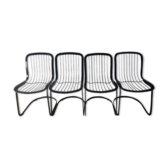 Set de 4 chaises vintage Cidue Italie années 70