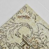 Tapis Persan Vintage Crème Fait Main, Élégance Florale Classique, 194x328