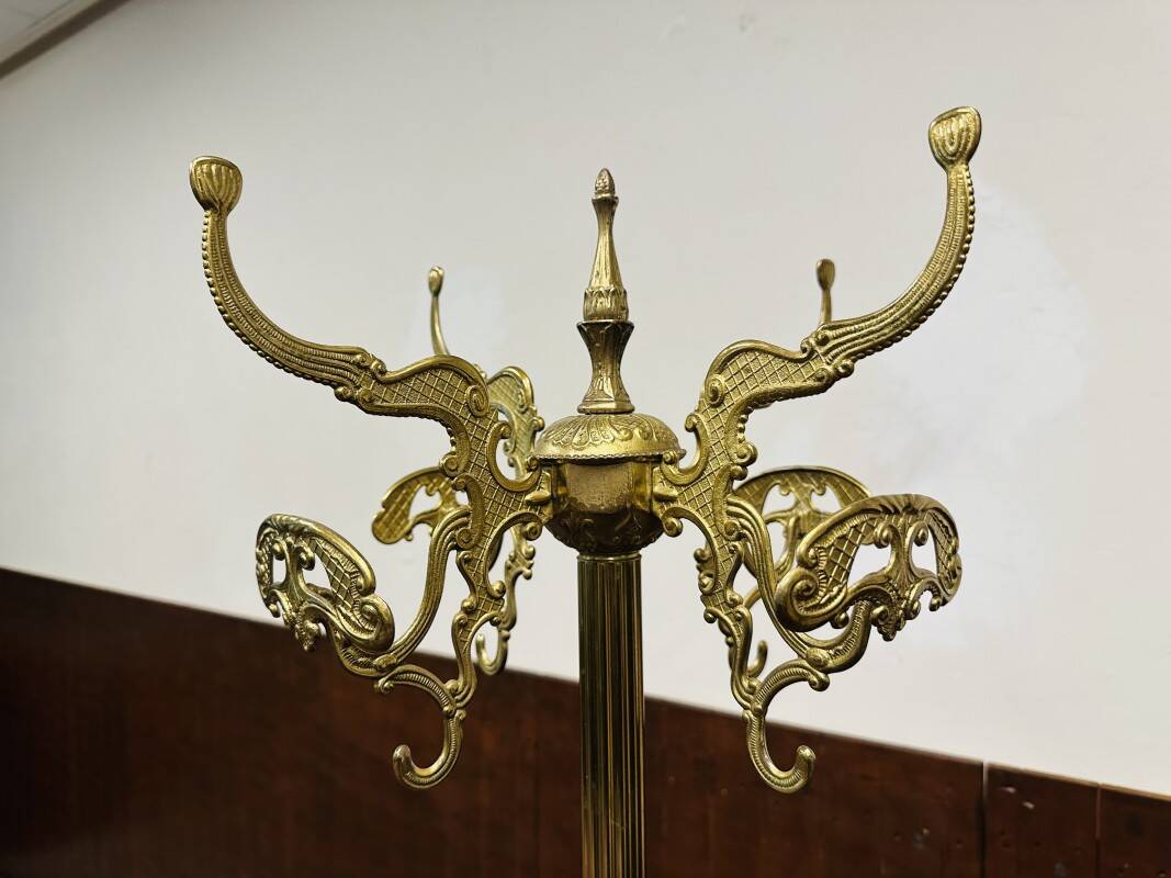 Classic brass coat rack