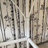 Coiffeuse en rotin blanc