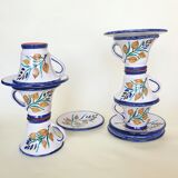 Tea set turned and hand painted 1970