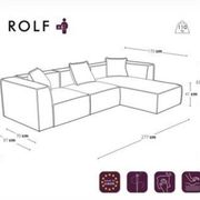 Right angle sofa ROLF Boucle fabric