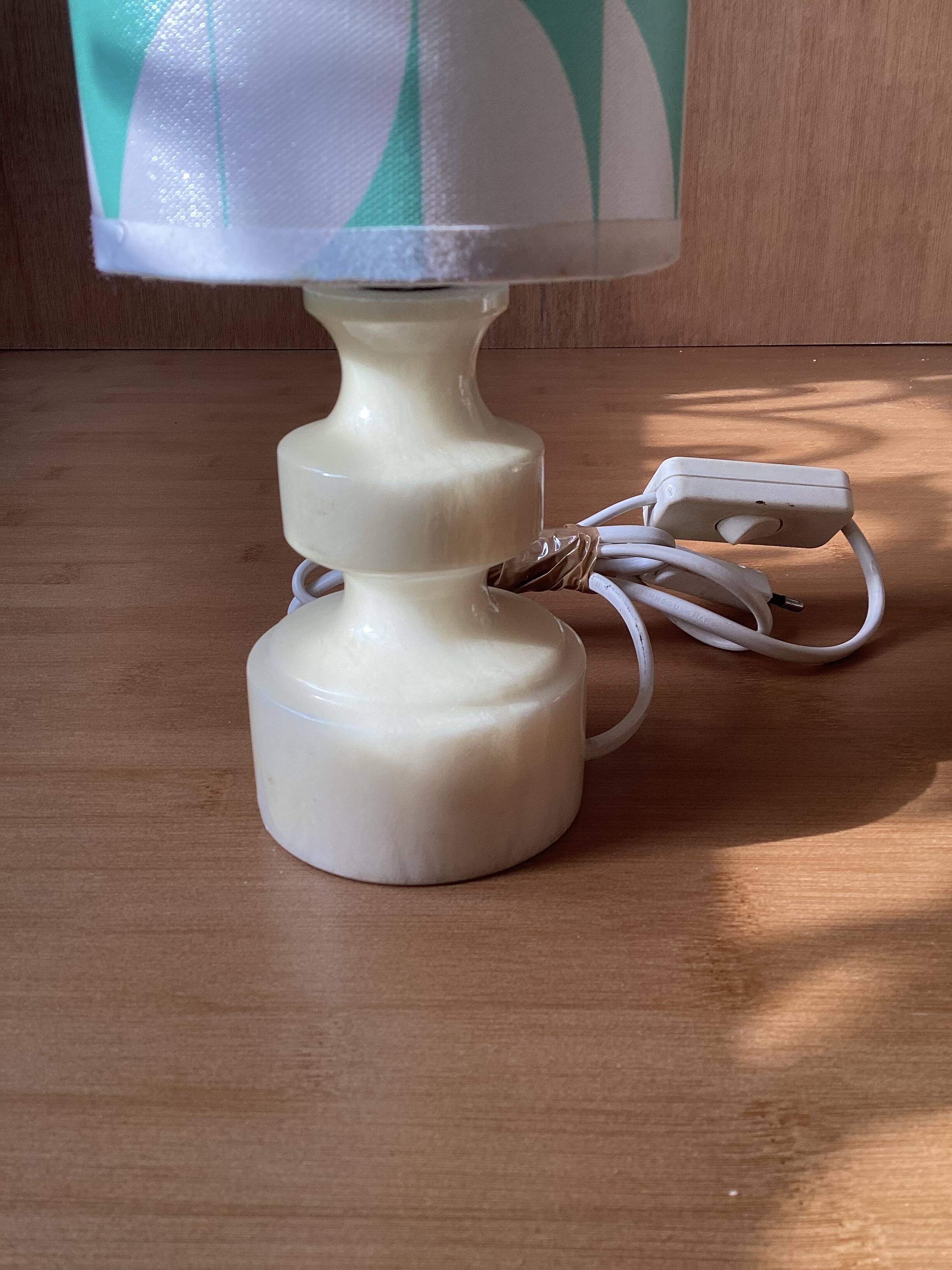 Vintage alabaster foot lamp