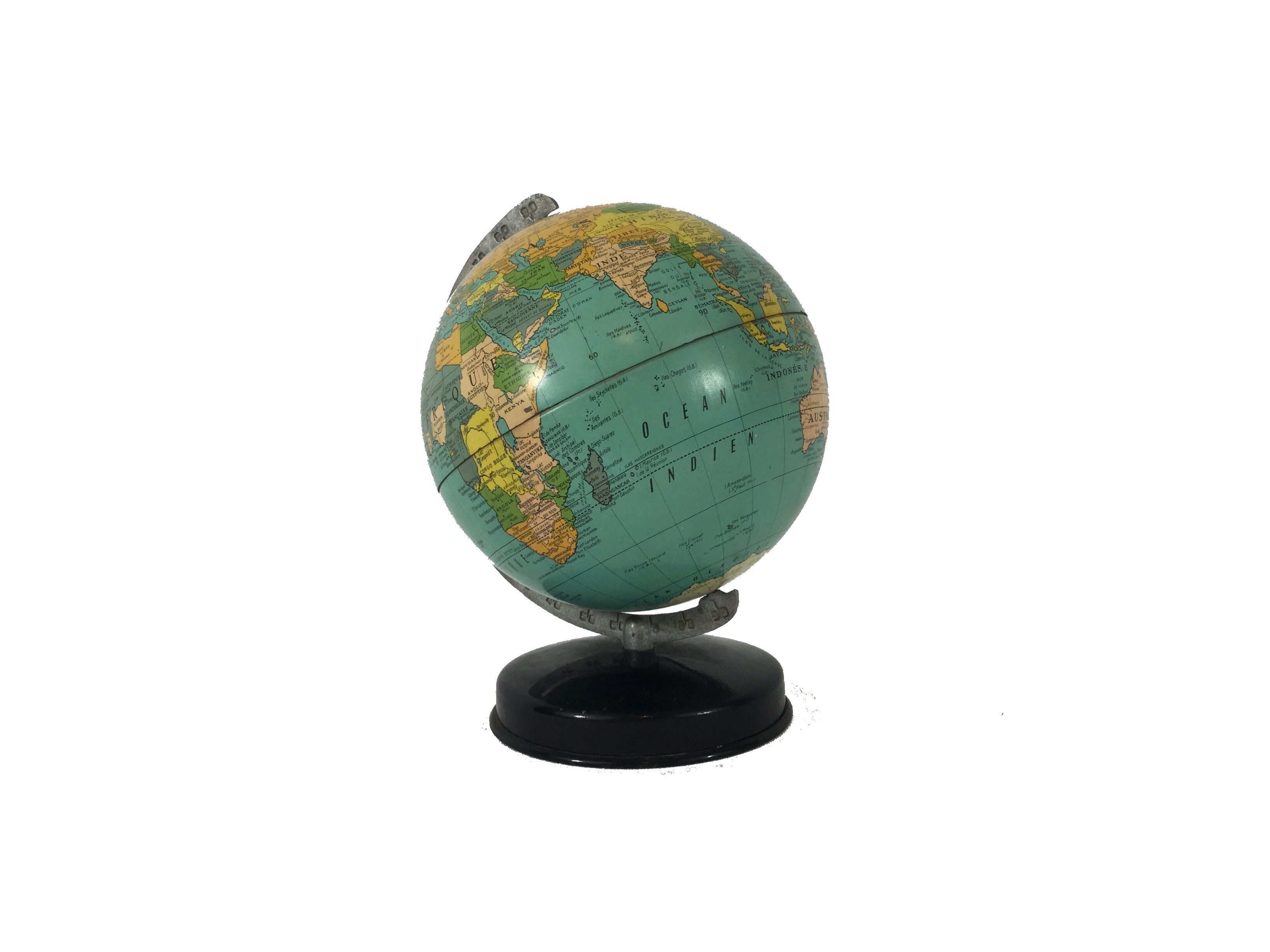 Globe terrestre en métal Taride