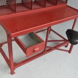 Red Tolix industrial style postal sorting locker