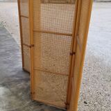 Vintage wicker claustra screen - 1950s
