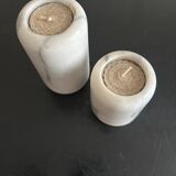 pair of marble candlesticks