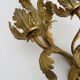 Vintage Italian wall light in gilded wood. 1970s