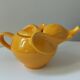 Orange-yellow elephant teapot