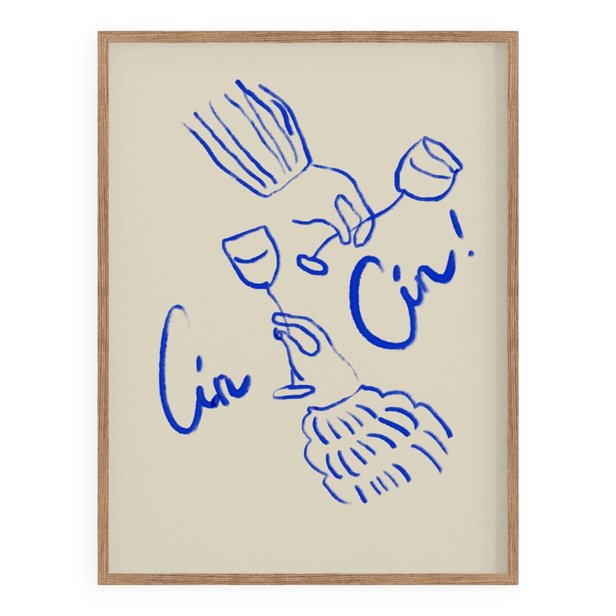 Naive Illustration giclee print, 50x70cm