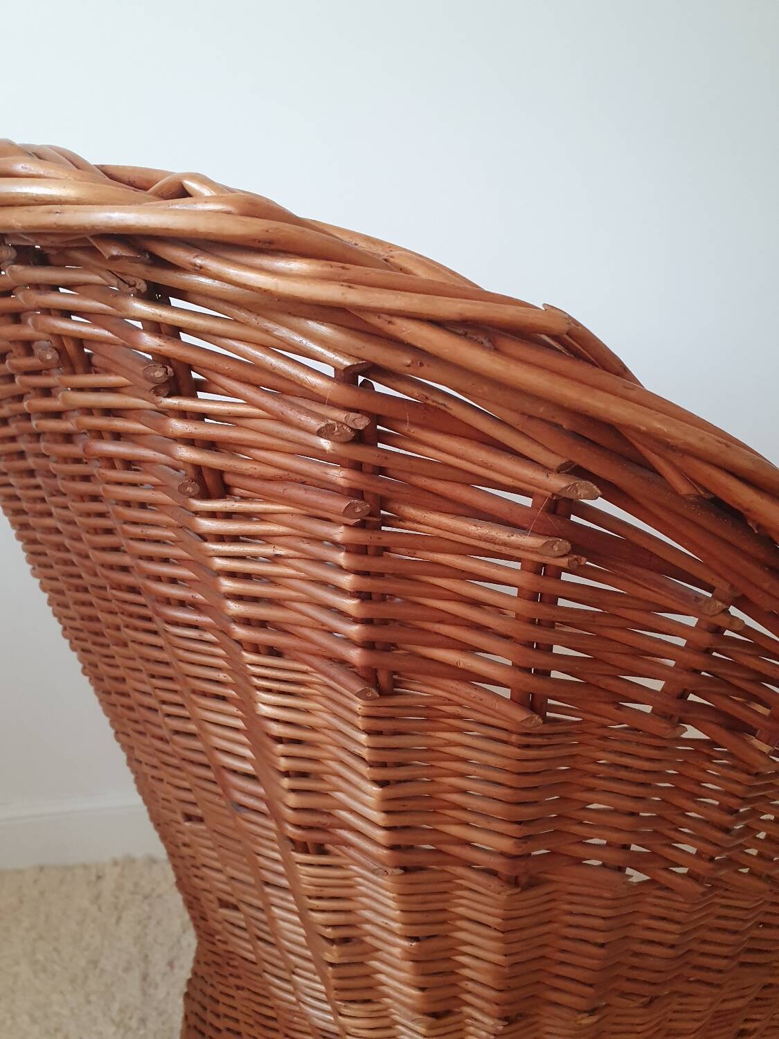 Vintage wicker armchair