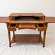 Bureau Directoire en merisier et cuir noir avec étagère