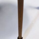 Lampadaire télescopique en laiton avec plateau en marbre travertin rouge, Italie