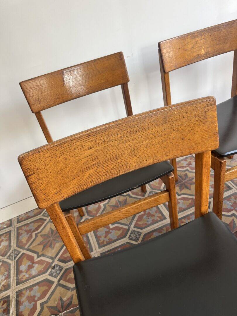 'Abstracta' set of 6 dining chairs – Jos De Mey for Van den Berghe – Pauvers