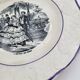 Set of 2 talking plates in Choisy-le-Roi porcelain