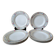 Ensemble de 8 assiettes design floral |D.R.B .porcelaine Limoges