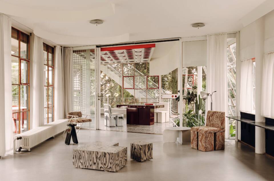 Sottsass object 106 wood veneer side table