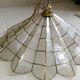 Chandelier suspension mother-of-pearl and brass