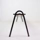 Tubax Black wood and metal bench - Minimalist design - 1950s
