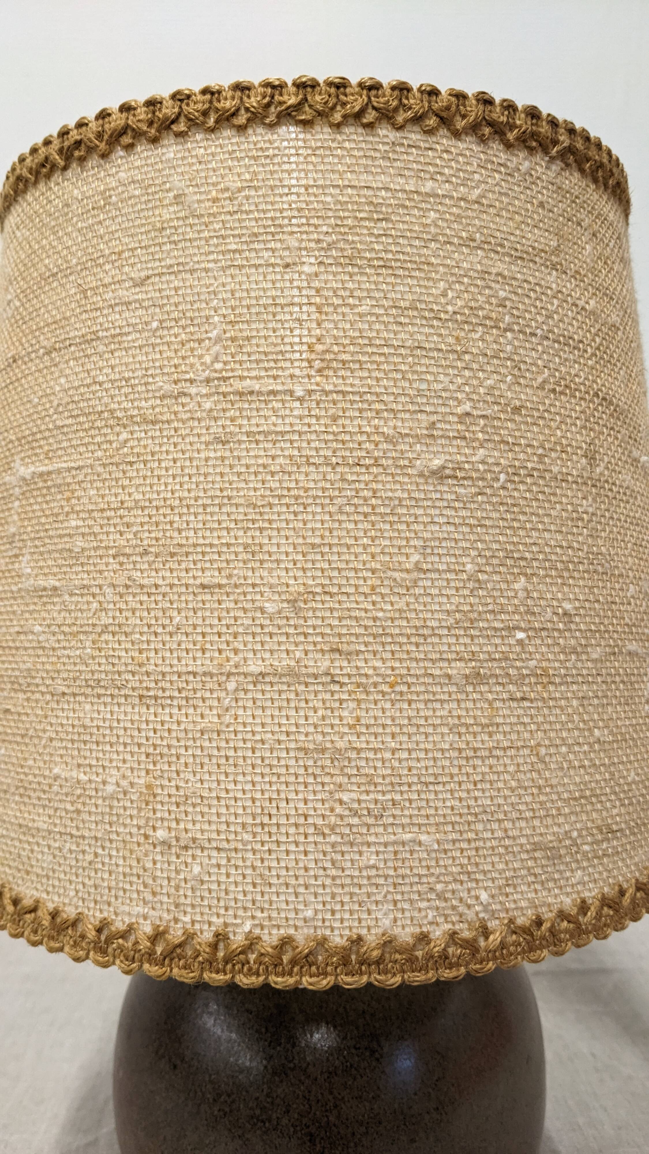 Lampe boule en terre cuite vernissée, France vers 1970