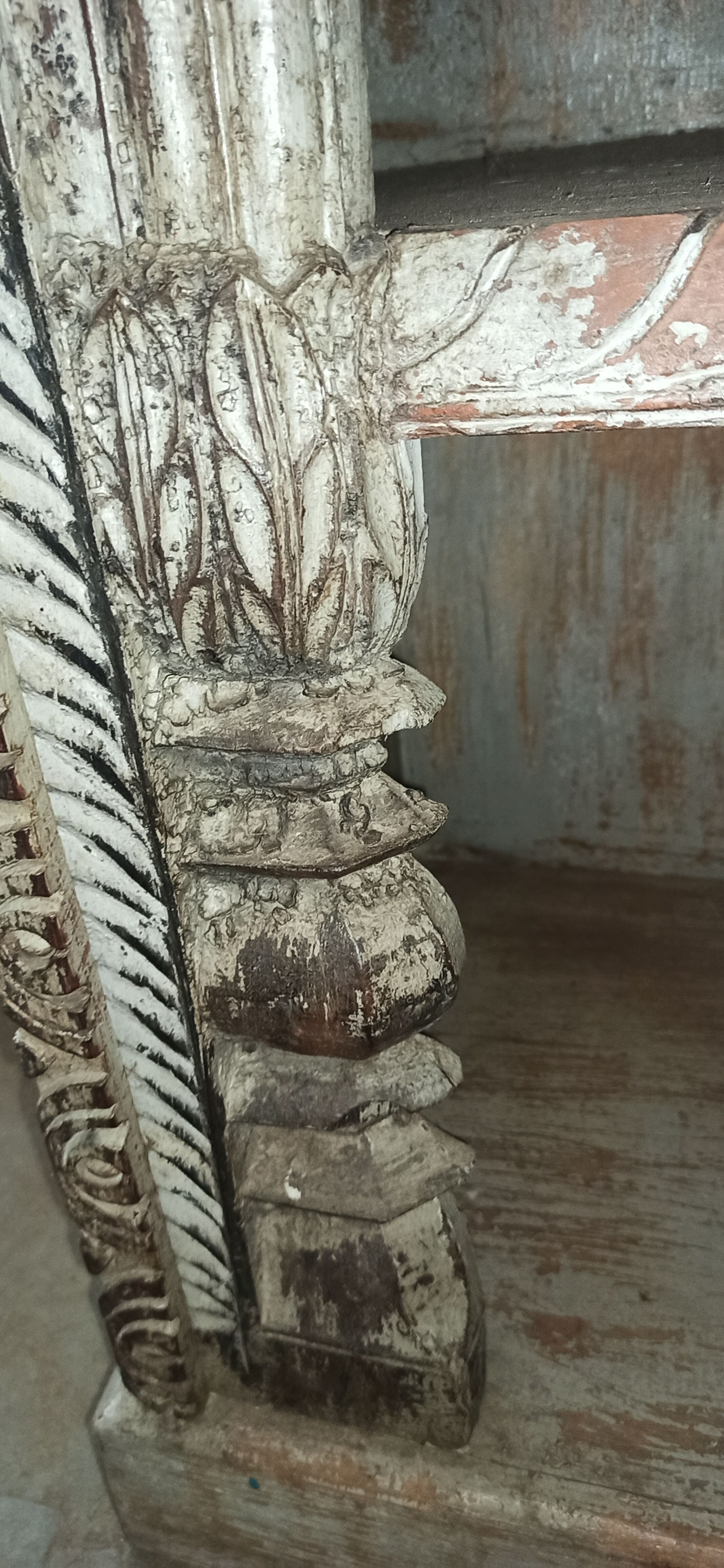 Old wooden furniture with niches