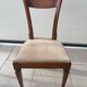 4 Directoire style chairs in solid wood - Cream fabric seat