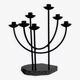 Metal candle holder and black quartz base