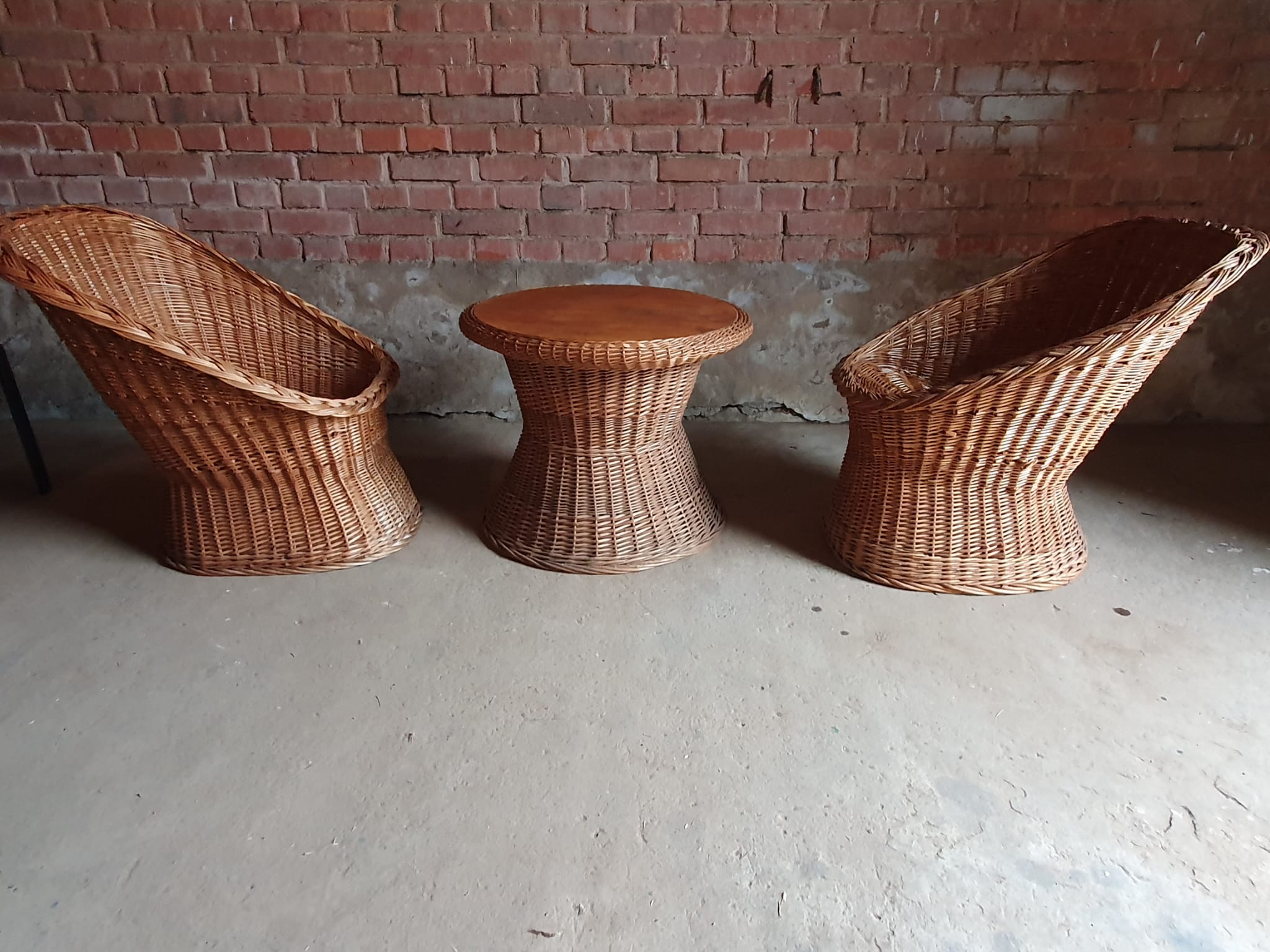 Vintage wicker living room set
