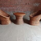 Vintage wicker living room set