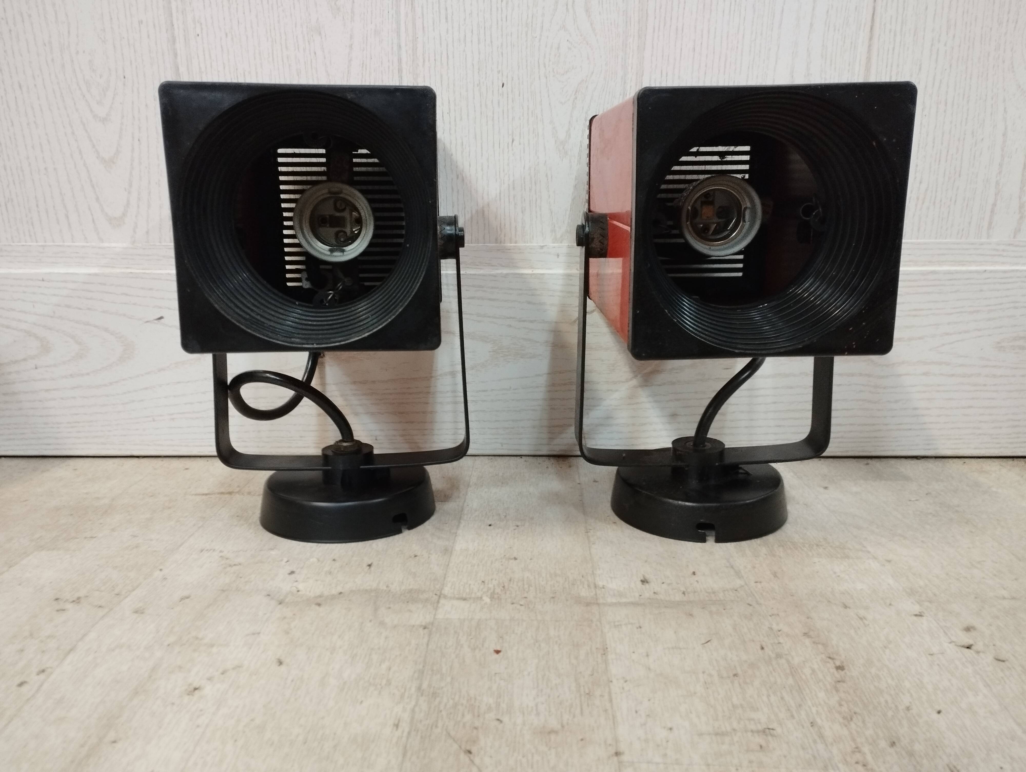 Paire d'appliques orange années 70 Alte Lite par Targetti Sankey