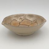 Vintage beige ceramic bowl, signed Atelier La Roue, Vallauris - 1960s