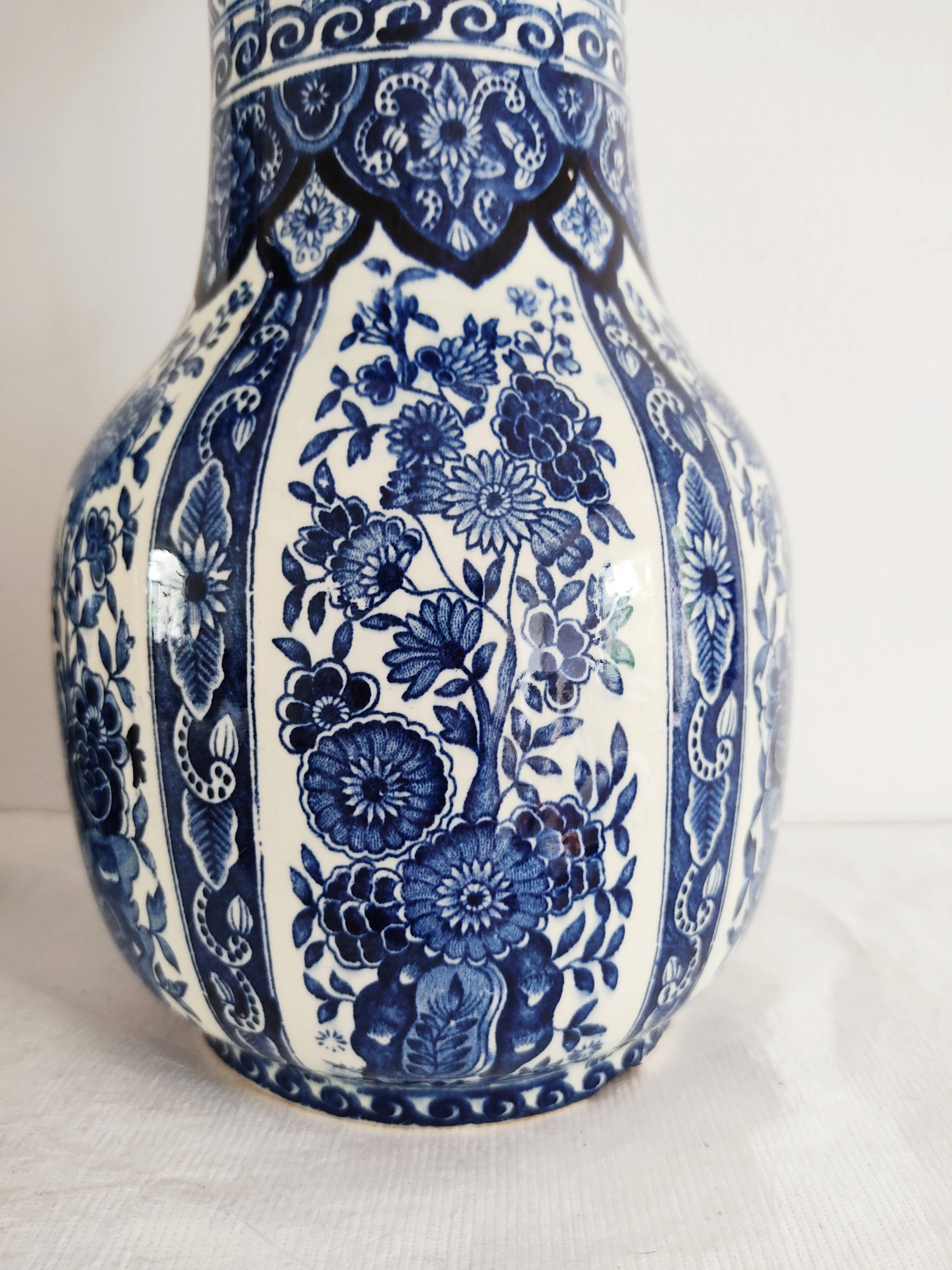Pair of Delfts Boch model vases