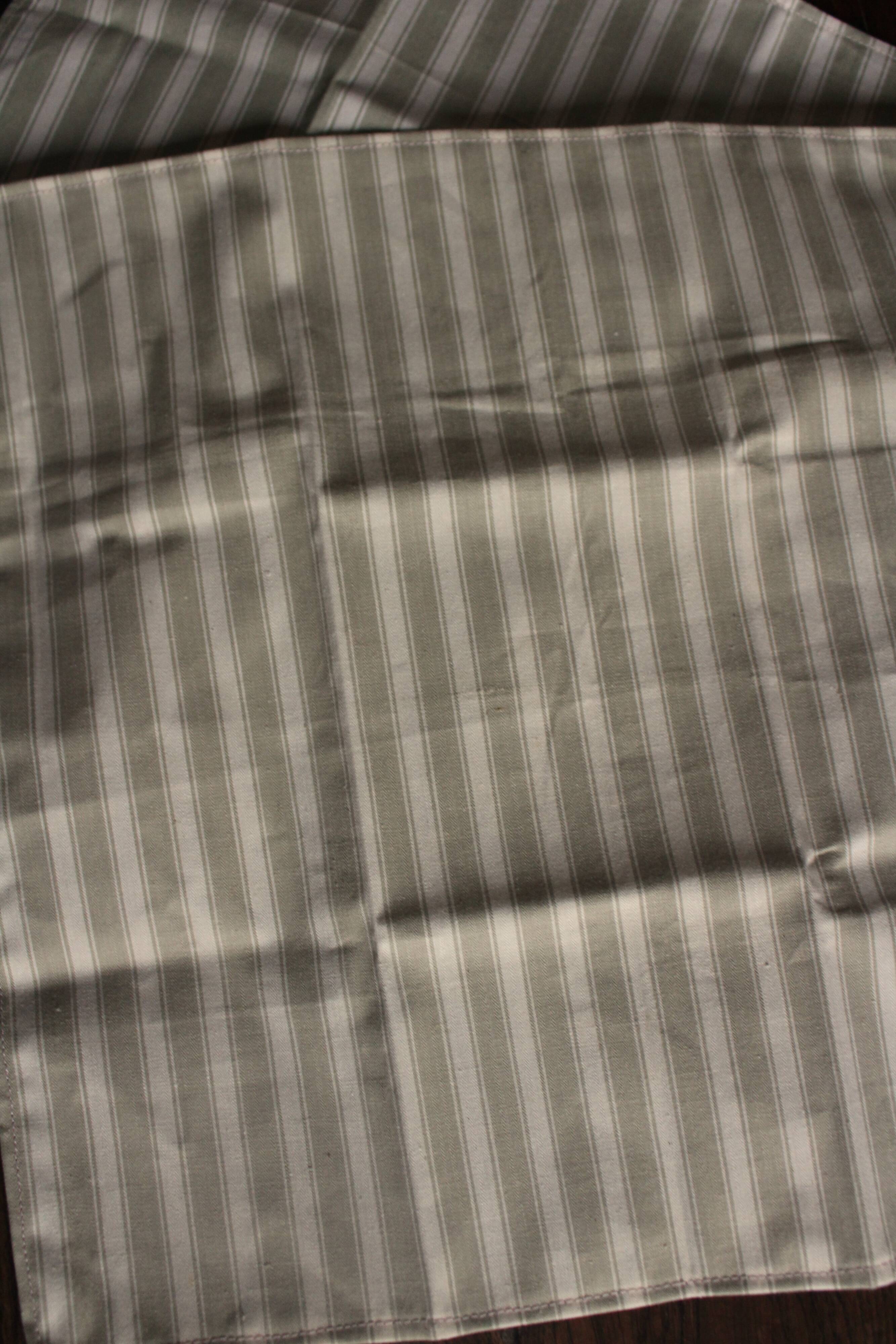 6 vintage striped mattress ticking napkins