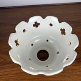 Pair of hand-painted ceramic pendant lights, 1980