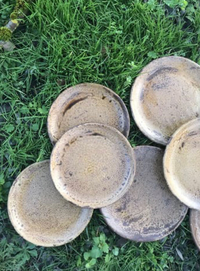 Lot of sandstone dishes