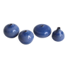 Set de 4 soliflores en céramique bleue - Antonio Lampecco