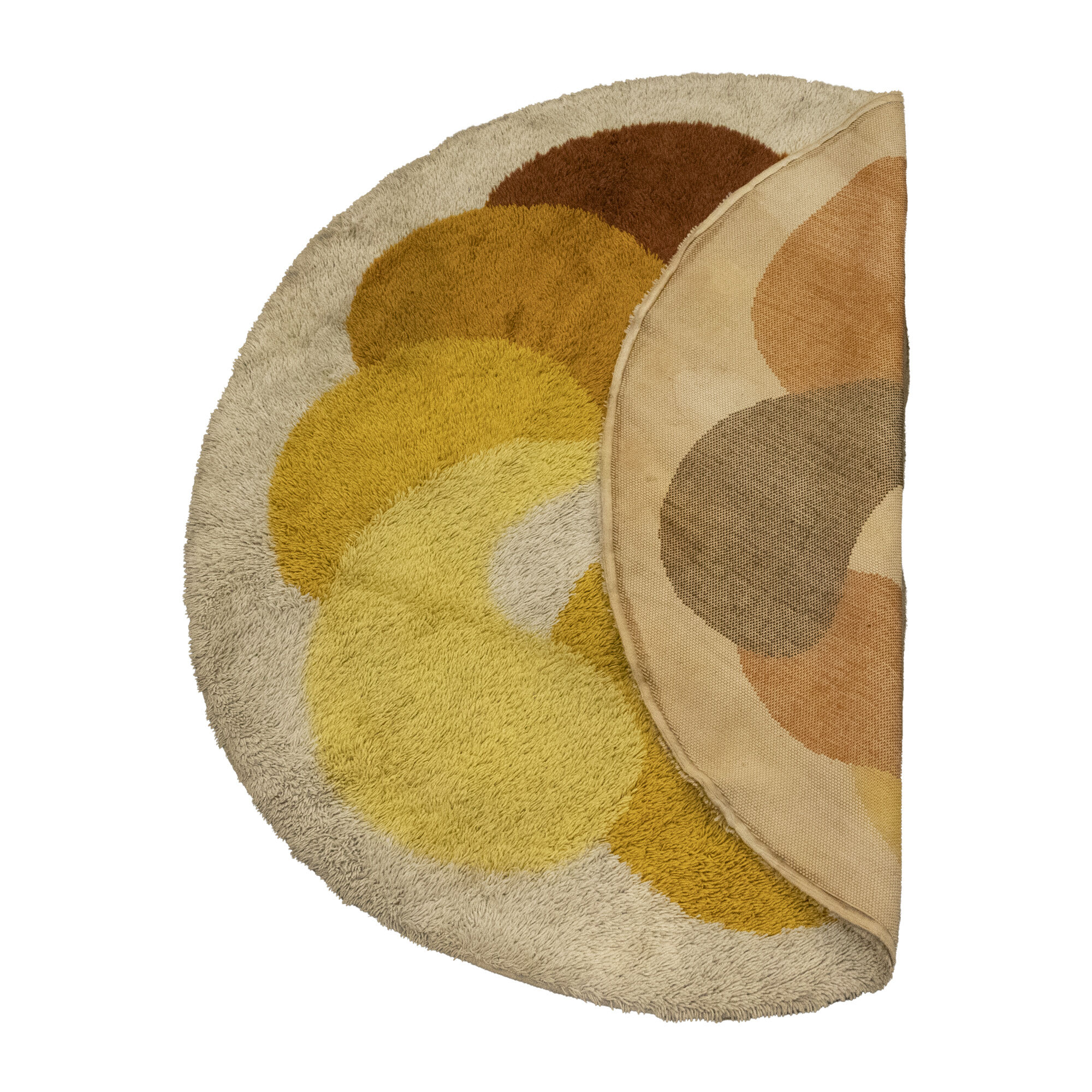 Big Orange Round 'Flower' Desso Carpet