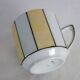 6 60s striped iridescent porcelain coffee cups