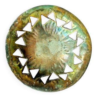 Decorative cup - patinated bronze pocket emptier - Vintage, Design, Brutalist