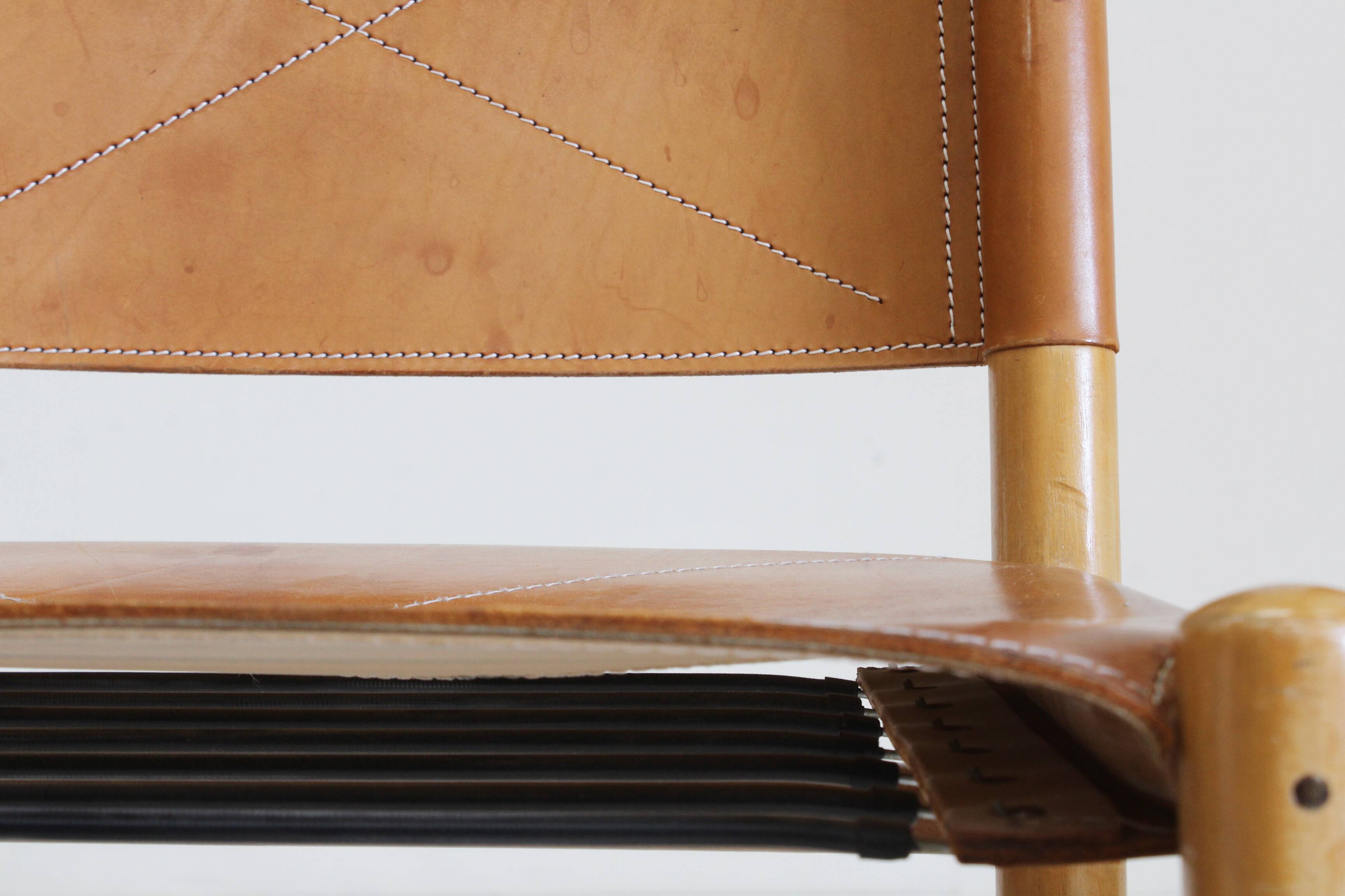 Chaises de salle à manger vintage Kentucky par Carlo Scarpa pour Bernini, années 1970, lot de 6