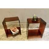 Pair of bedside tables or side tables by Michel Dumas for Roche Bobois.