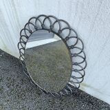 Oval metal mirror