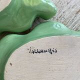Set of 3 Vallauris cups - Green leaves